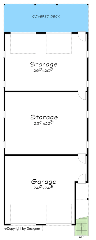 Plan 42743DB: Contemporary 3-4 Bedroom House Plan with Drive-Under Garage - Floor Plan - Ground Floor - Contemporary