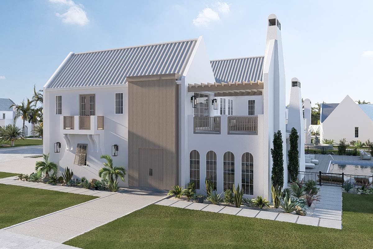 Plan 623633DJ: Coastal Contemporary 4-Bedroom House Plan with Expansive Outdoor Living - Image #2 - Coastal Contemporary, Contemporary, Florida-Style