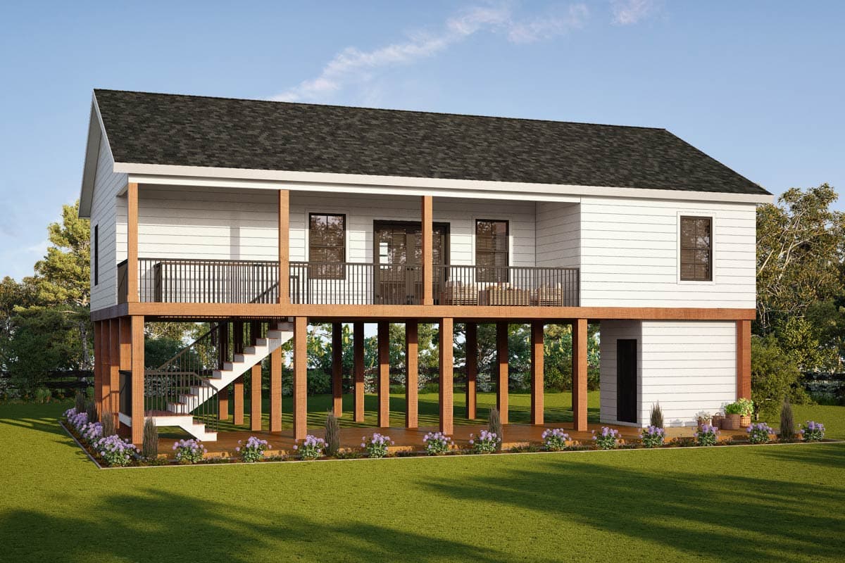 Plan image - 185033PHD:Vacation Low Country House Plan with Elevated Living and 3 Bedrooms