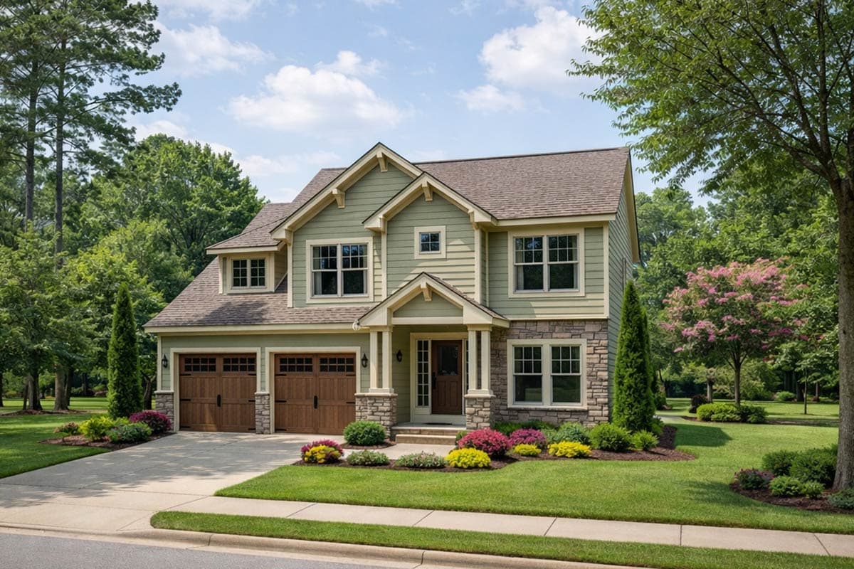 Plan 42748DB: Craftsman House Plan with 3 Bedrooms and Main Level Master - Image #2 - Craftsman, Traditional