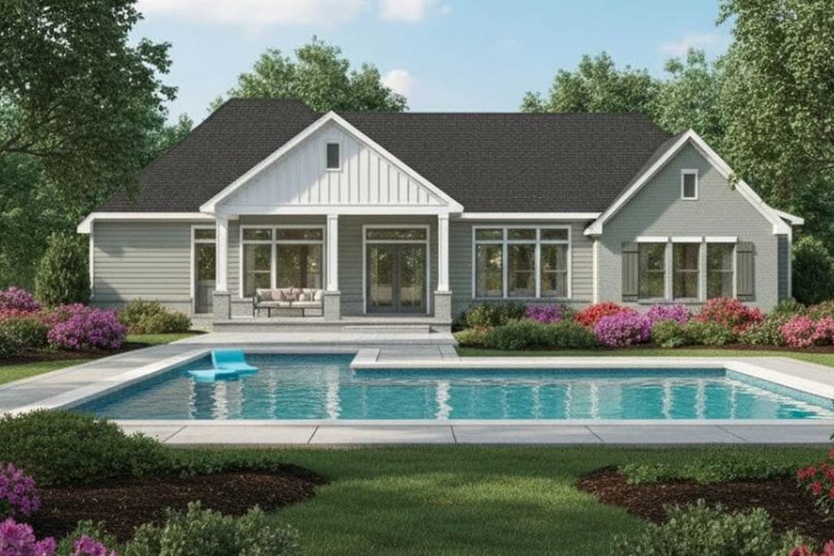 Plan 54061LK: Modern Craftsman Farmhouse House Plan with 4 Bedrooms and 3-Car Garage - Image #8 - Country, Craftsman, New American