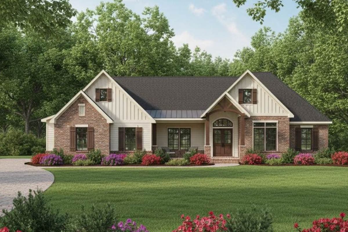 Plan 54061LK: Modern Craftsman Farmhouse House Plan with 4 Bedrooms and 3-Car Garage - Image #12 - Country, Craftsman, New American