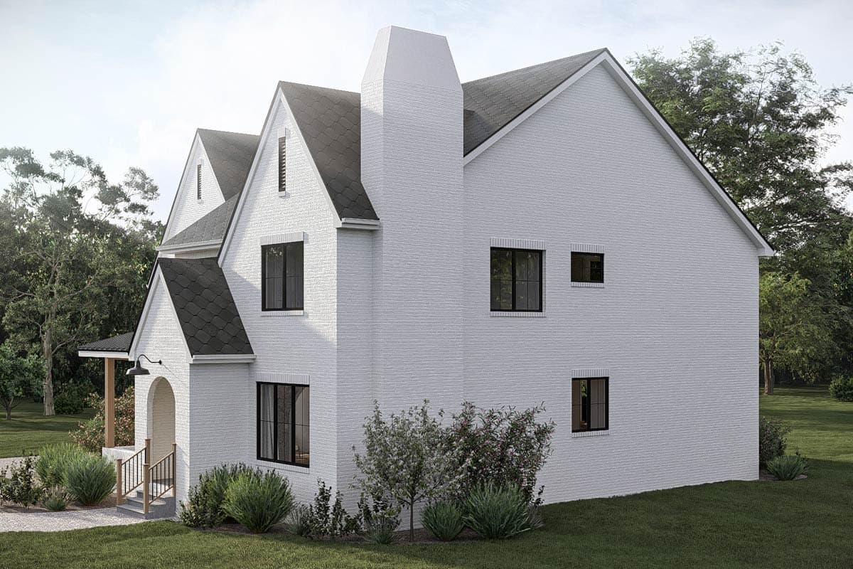 Plan 623634DJ: Modern European 5-Bedroom House Plan with Two-Story Great Room - Image #5 - European, Modern