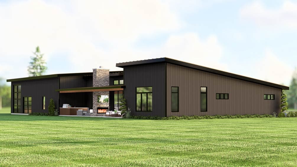 Plan 135421GRA: Contemporary Barndominium House Plan with 3 Beds and Expansive Garage - Image #4 - Barndominium, Contemporary, Country, Modern