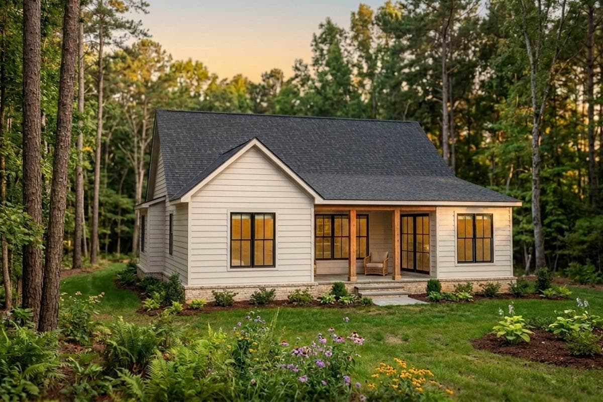 Plan 930000TLR: 3-Bed New American Home Plan with Open Layout and Rear Porch - Image #2 - Country, New American, Ranch, Traditional