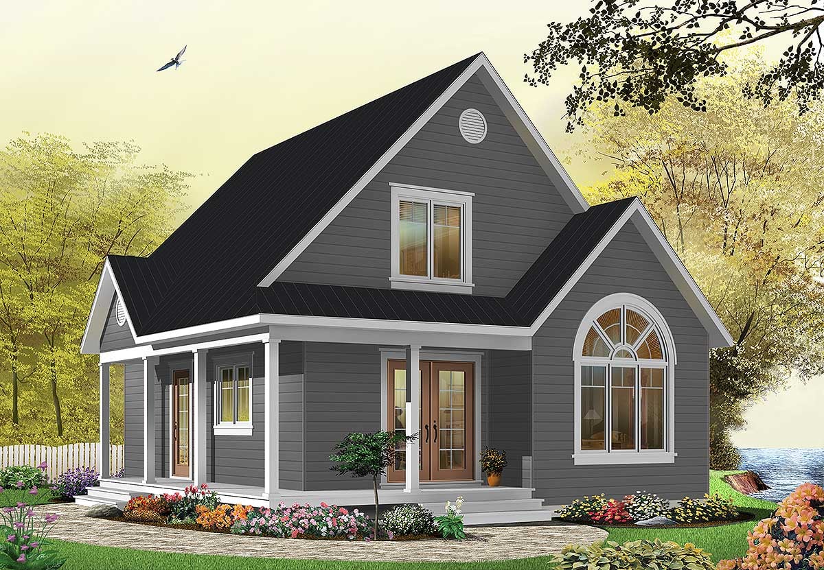 Country Cottage with Wrap-Around Porch - 21492DR | Architectural ...