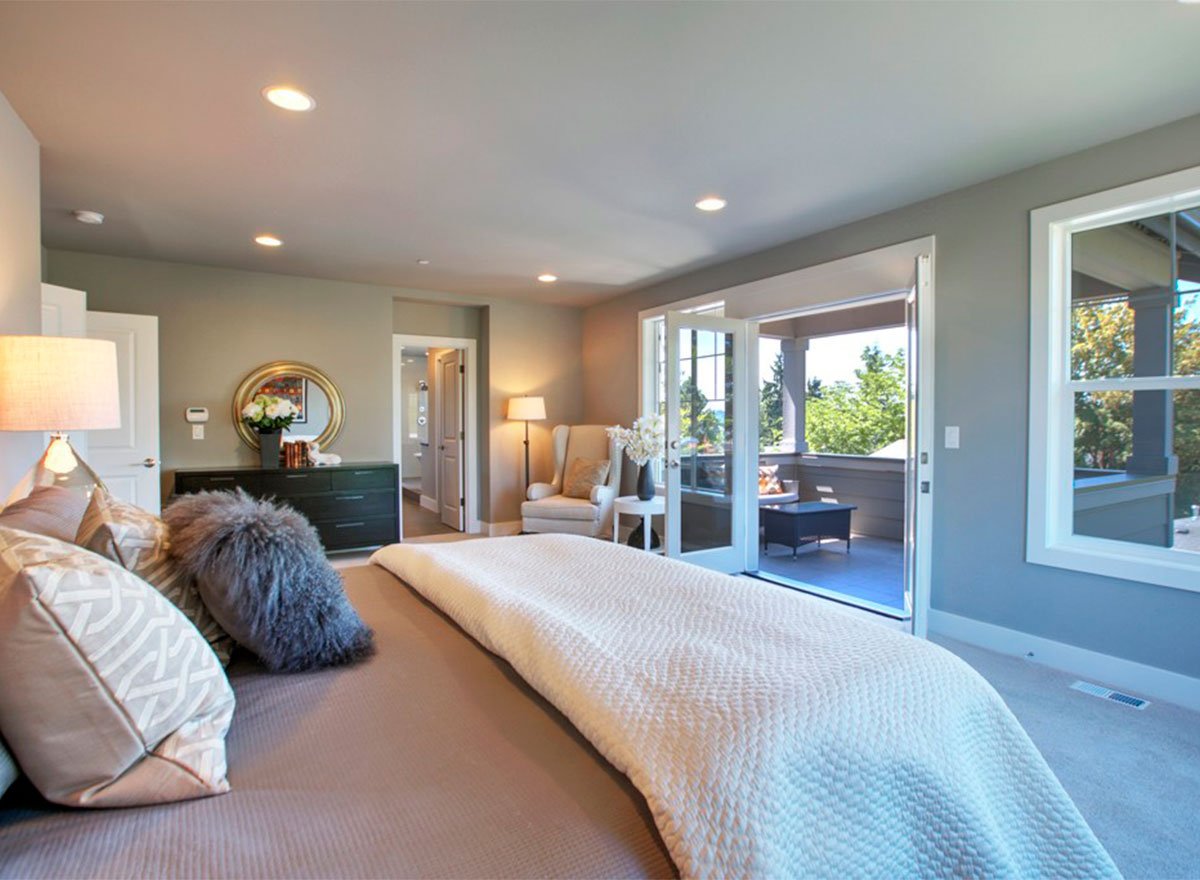 Master Bedroom with Private Deck - 23586JD | Architectural Designs ...