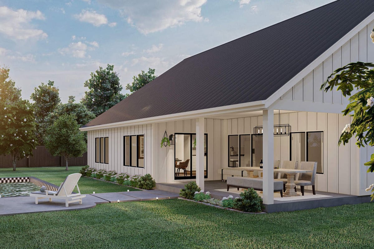 3-Bed Modern Farmhouse Ranch Plan - 62956DJ | Architectural Designs ...