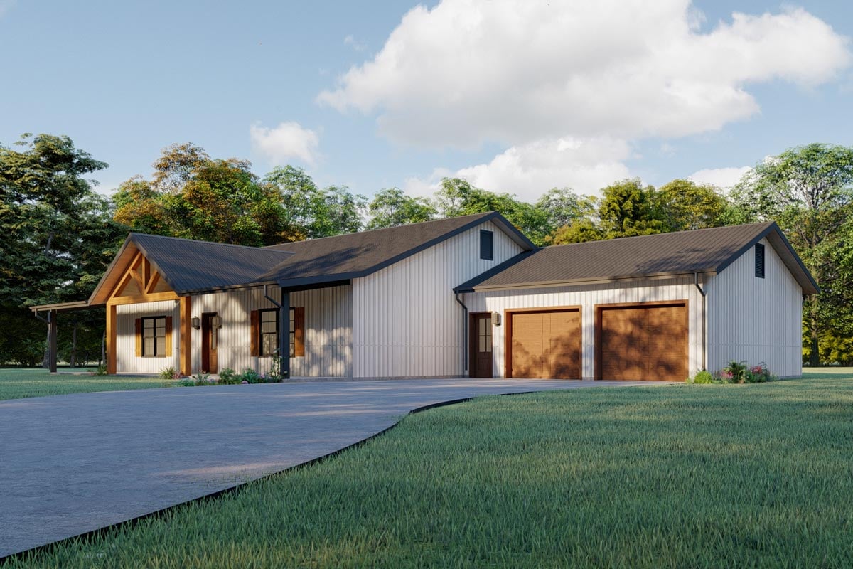 Single-level Country House Plan with Front and Rear Porches - 777012MTL ...