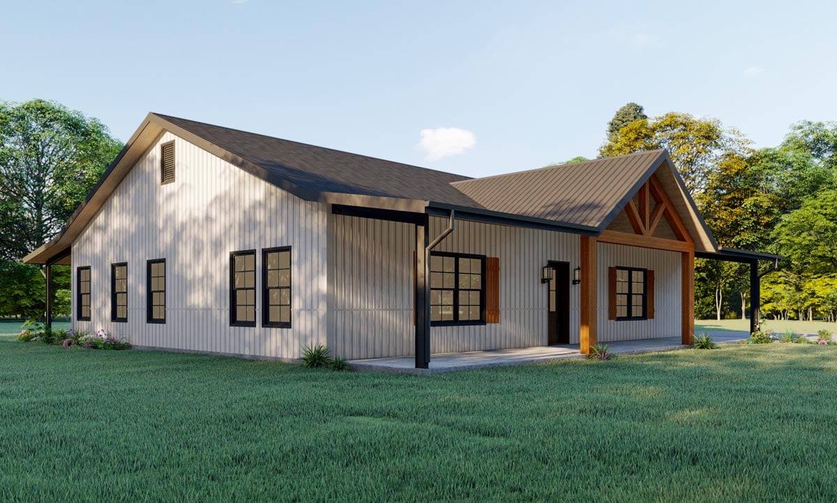 Single-level Country House Plan with Front and Rear Porches - 777012MTL ...