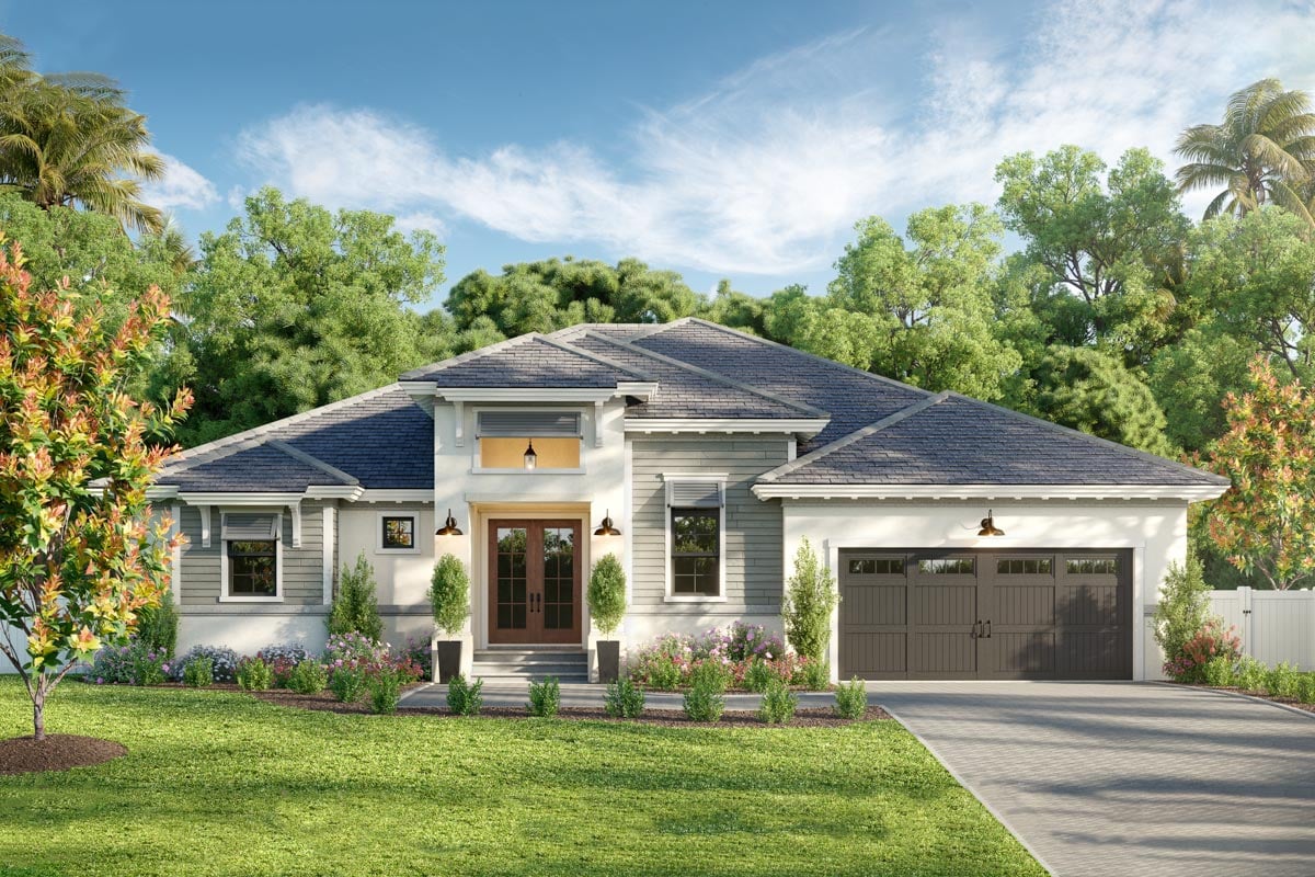 One-story Contemporary with Home Office or Fourth Bedroom - 660000JMD ...