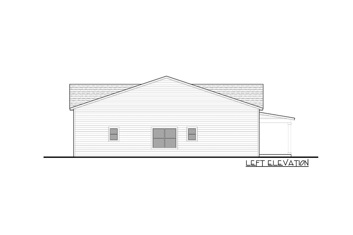 Traditional Ranch Plan with Vaulted Ceiling and Carport - 82283KA ...