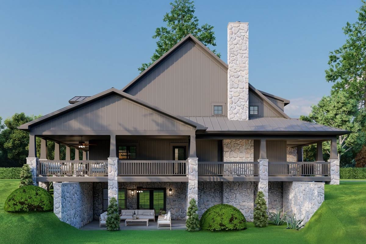 Charming 4-Bed Country Craftsman House Plan with Wraparound Porch ...