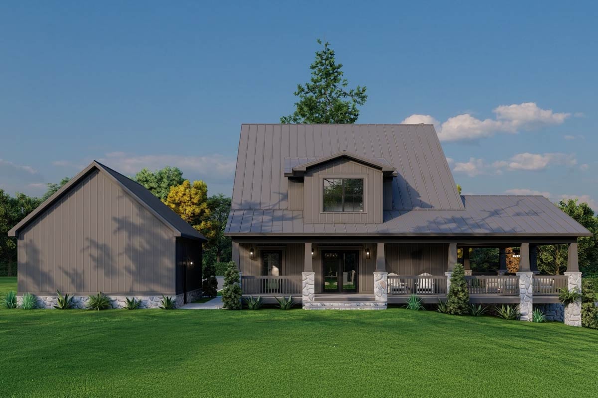Charming 4-Bed Country Craftsman House Plan with Wraparound Porch ...