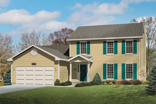 2-Story Traditional Home Plan with Main Floor Master