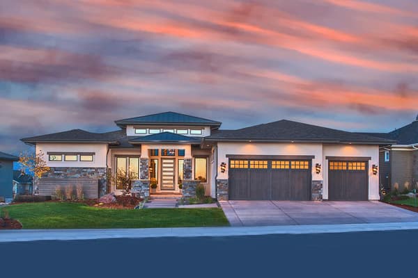 Downsized Mountain Prairie House Plan Under 2300 Square Feet with Lower Level Expansion