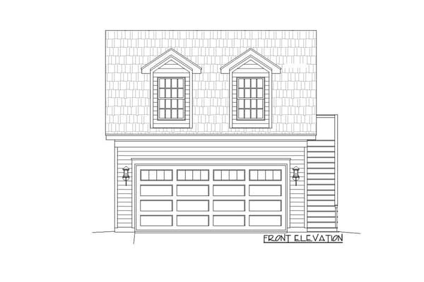 791 Sq Ft Detached Garage with Loft and Front & Side Load Combination
