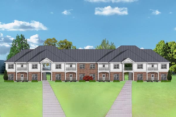 8-Unit Apartment House Plan with 1512 Sq Ft 3 Bedroom Units