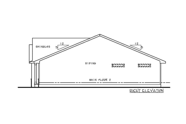 2-Bed House Plan with Pocket Office