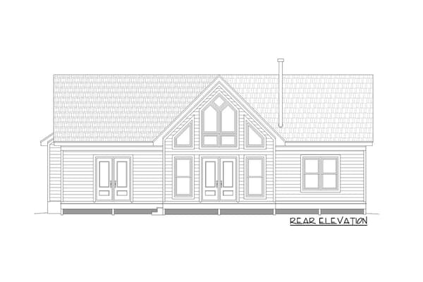 3-Bed House Plan with Vaulted Interior