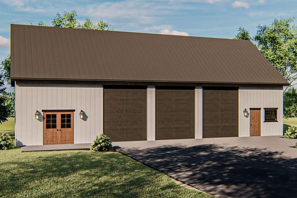 Pole Barn with Covered Patio