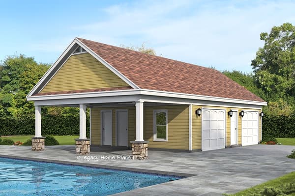 Detached Single Garage and Carport