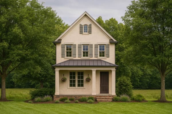 Two-Story Cottage House Plan with Efficient Layout