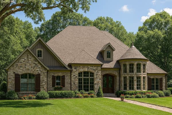 European Home with Timber Beams