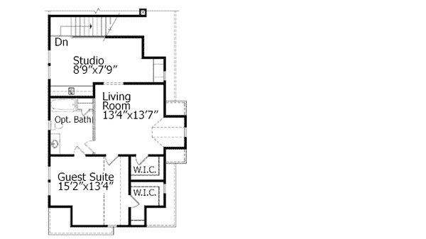Plan 15663GE: Mountain Lodge with Options - Floor Plan - 2nd Floor - Craftsman, Mountain, Rustic, Vacation