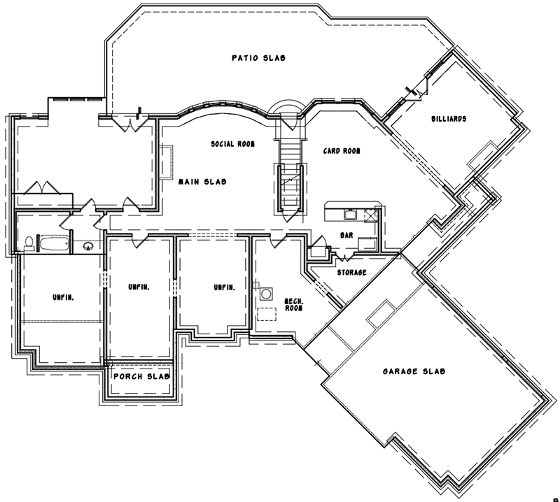 Plan 15674GE: Luxury House Plan in Many Versions - Floor Plan - Lower Level - European, Traditional