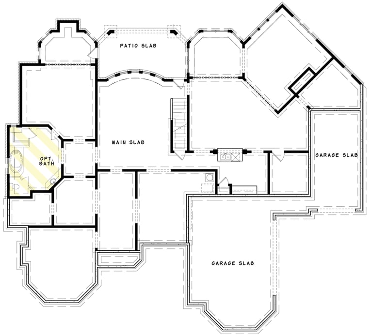 Plan 15728GE: Impressive European Home - Floor Plan - Optional Basement - European, Southern, Traditional