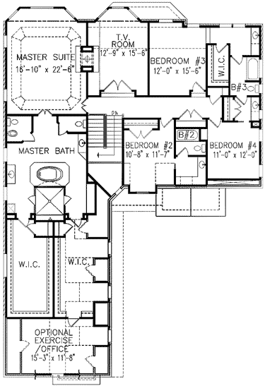 Plan 15767GE: Grand Outdoor Living Area - Floor Plan - 2nd Floor - European, Traditional