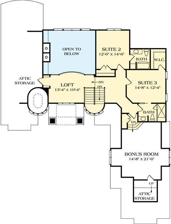 Plan 17579LV: Impressive Design - Floor Plan - 2nd Floor - European