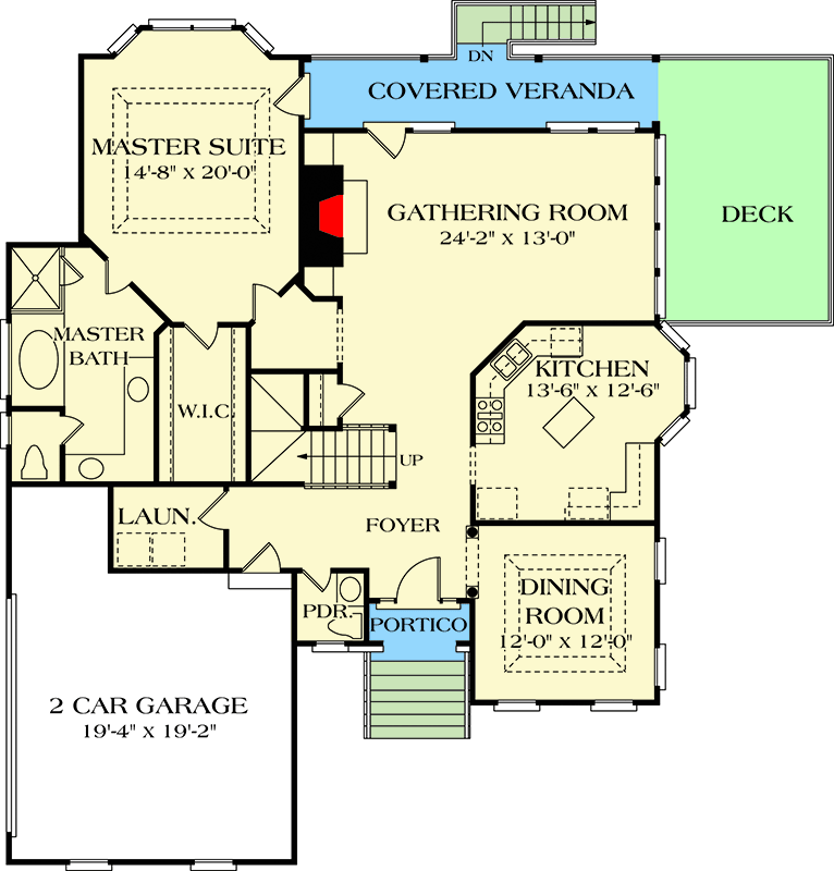 Plan 17603LV: Panoramic Views - Floor Plan - Main Level - Traditional