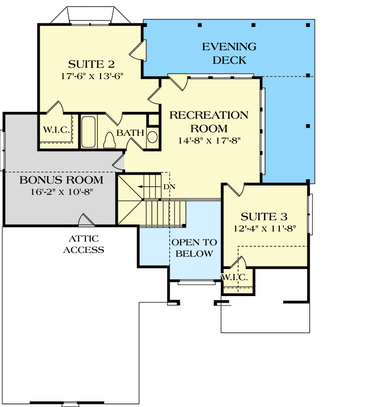 Plan 17603LV: Panoramic Views - Floor Plan - 2nd Floor - Traditional