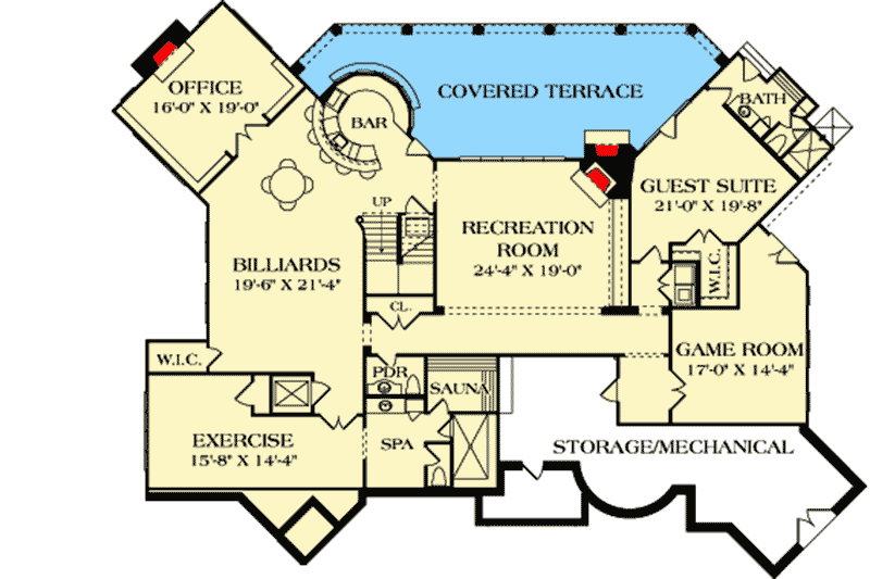 Plan 17703LV: Designed to Amaze - Floor Plan - Basement - European, Mediterranean, Tuscan