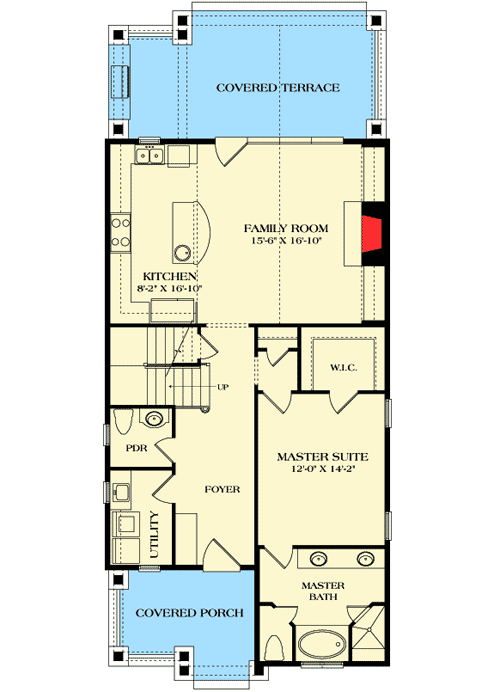 Plan 17736LV: Captivating Country Cottage - Floor Plan - Main Level - Cottage, Country, Craftsman, Rustic