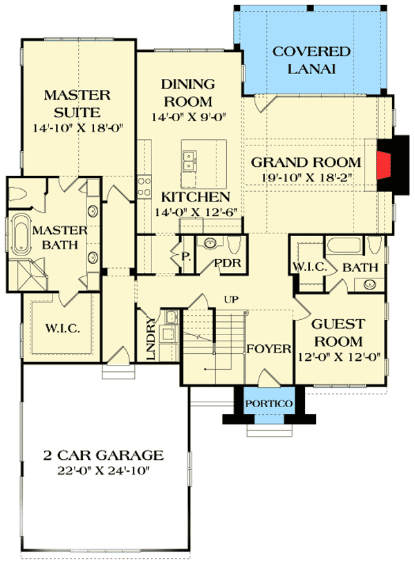 Plan 17740LV: European Home with Tudor Detailing - Floor Plan - Main Level - European, Tudor