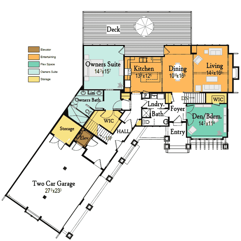 Plan 18238BE: Open Modern Cottage House Plan - 3994 Sq Ft - Floor Plan - Main Level - Cottage, Craftsman, Mountain, Northwest, Vacation