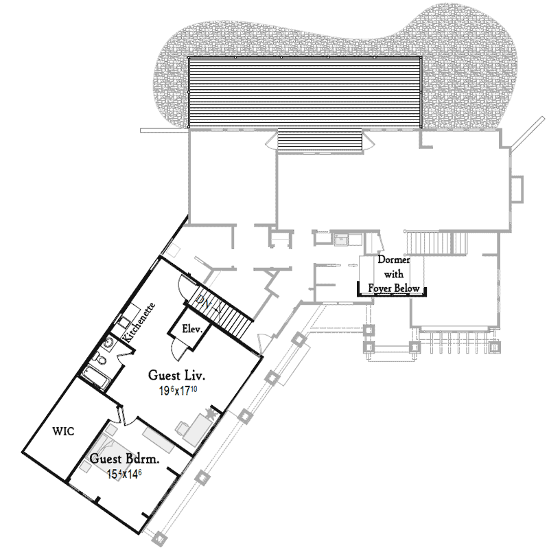 Plan 18238BE: Open Modern Cottage House Plan - 3994 Sq Ft - Floor Plan - 2nd Floor - Cottage, Craftsman, Mountain, Northwest, Vacation