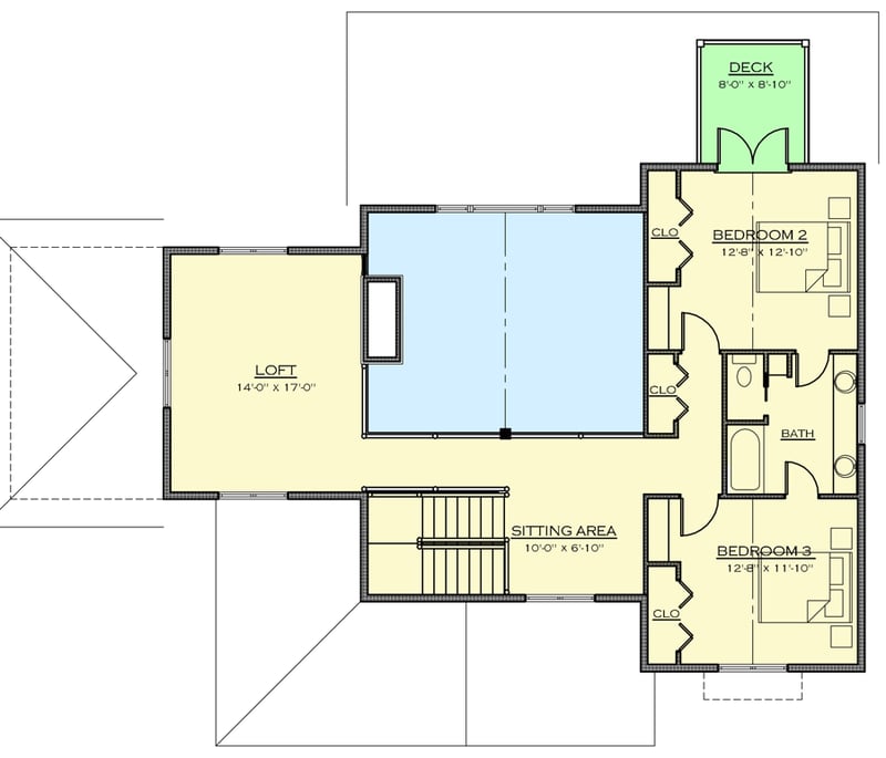 Plan 18730CK: Fabulous Open Floor Plan - Floor Plan - 2nd Floor - Craftsman, Mountain, Rustic, Vacation