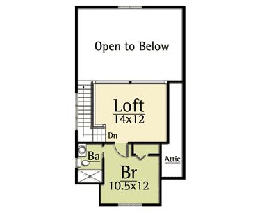 Plan 18797CK: Narrow Lot Mountain Home with Loft - Floor Plan - 2nd Floor - Craftsman, Mountain, Northwest, Rustic, Vacation