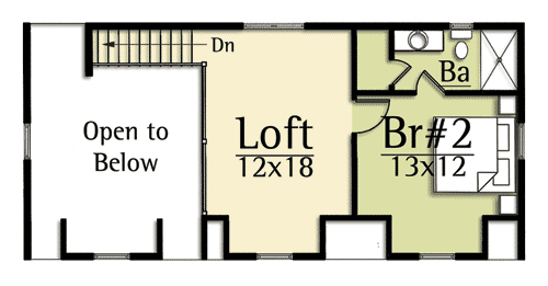 Plan 18810CK: Cabin Living At Its Best - Floor Plan - 2nd Floor - Cabin, Country, Craftsman, Mountain, Northwest, Rustic, Vacation