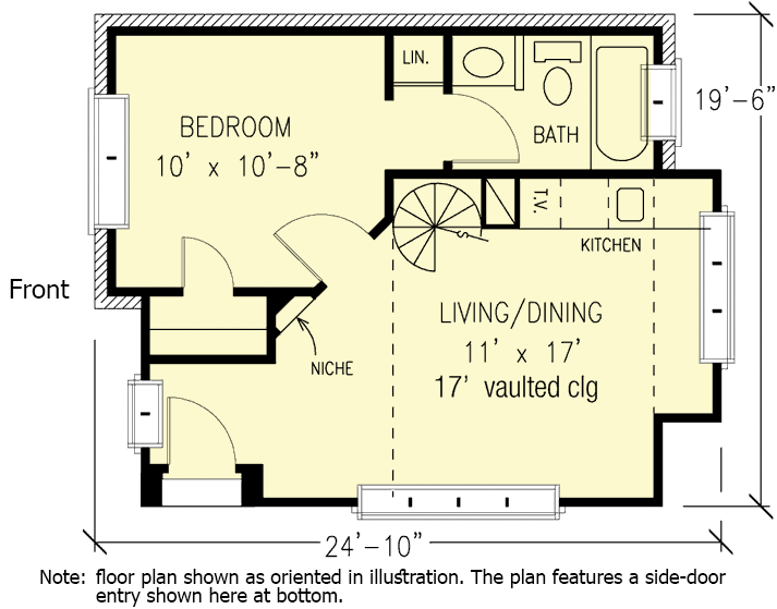 Plan 19212GT: Estate Guest Cottage - Floor Plan - Main Level - Cottage, Country, Shingle