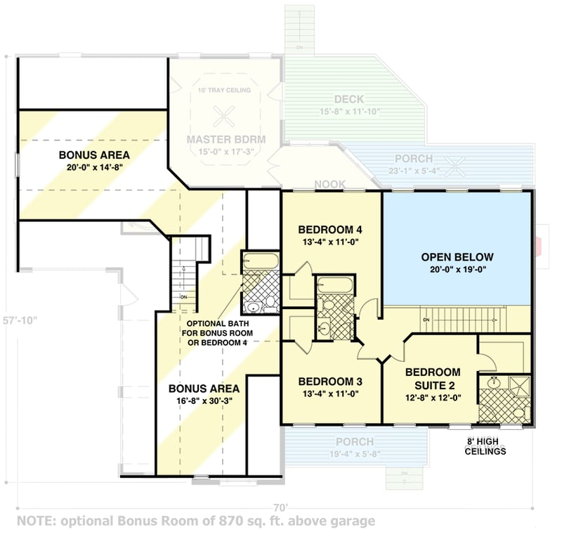 Plan 20068GA: Charming Northwest Craftsman - Floor Plan - 2nd Floor - Craftsman, Northwest