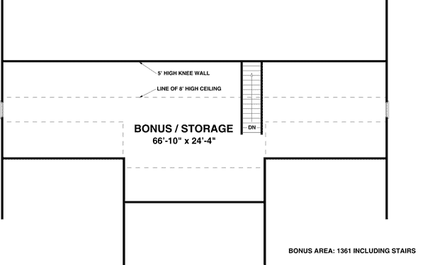 Plan 20075GA: Versatile Ranch in Mutiple Versions - Floor Plan - Bonus - Ranch, Vacation