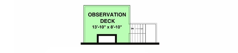 Plan 20083GA: RV Garage with Apartment Above and an Observation Deck - 1548 Sq Ft - Floor Plan - 3rd Floor - Carriage, Traditional
