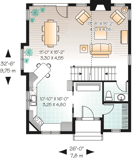Plan 21538DR: Beautiful Cathedral Ceiling - Floor Plan - Main Level - Traditional