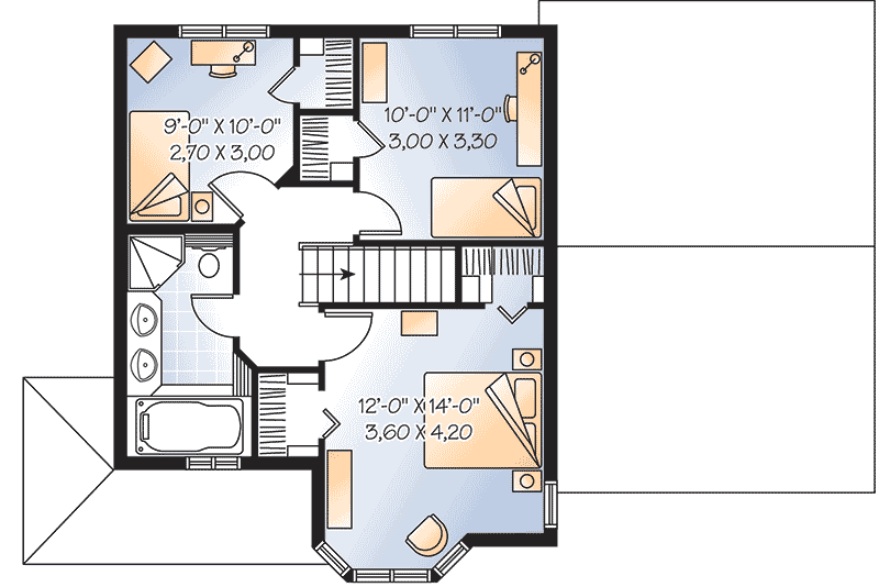 Plan 21546DR: Delightful Traditional Home Plan - Floor Plan - 2nd Floor - Country, Traditional