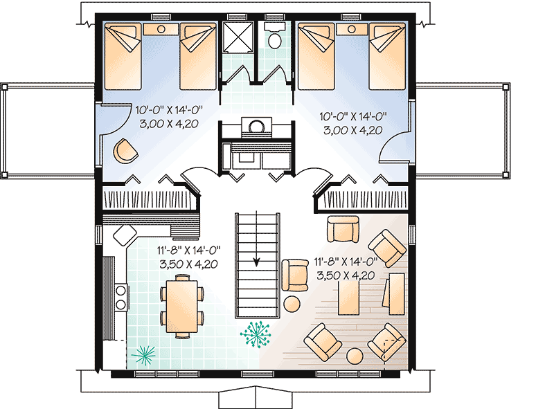 Plan 21564DR: Flexible Carriage House Plan - Floor Plan - 2nd Floor - Carriage